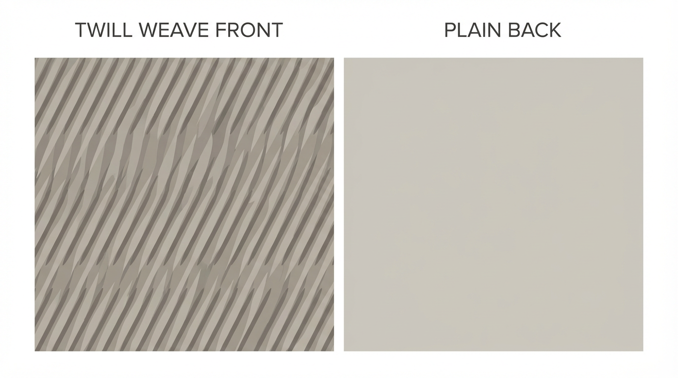 Dual-sided knit and woven materials