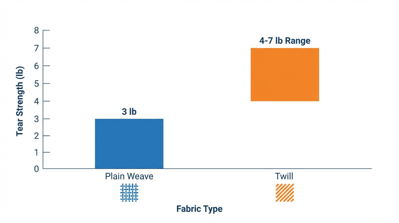 Twill weave diagonal structure benefits