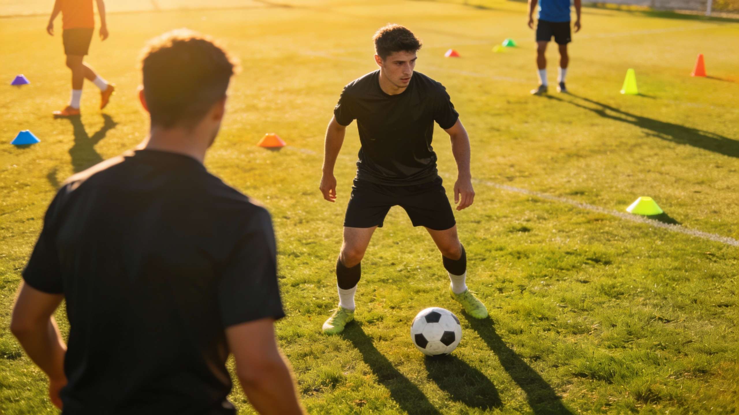 Visual cues for soccer cognitive training drills