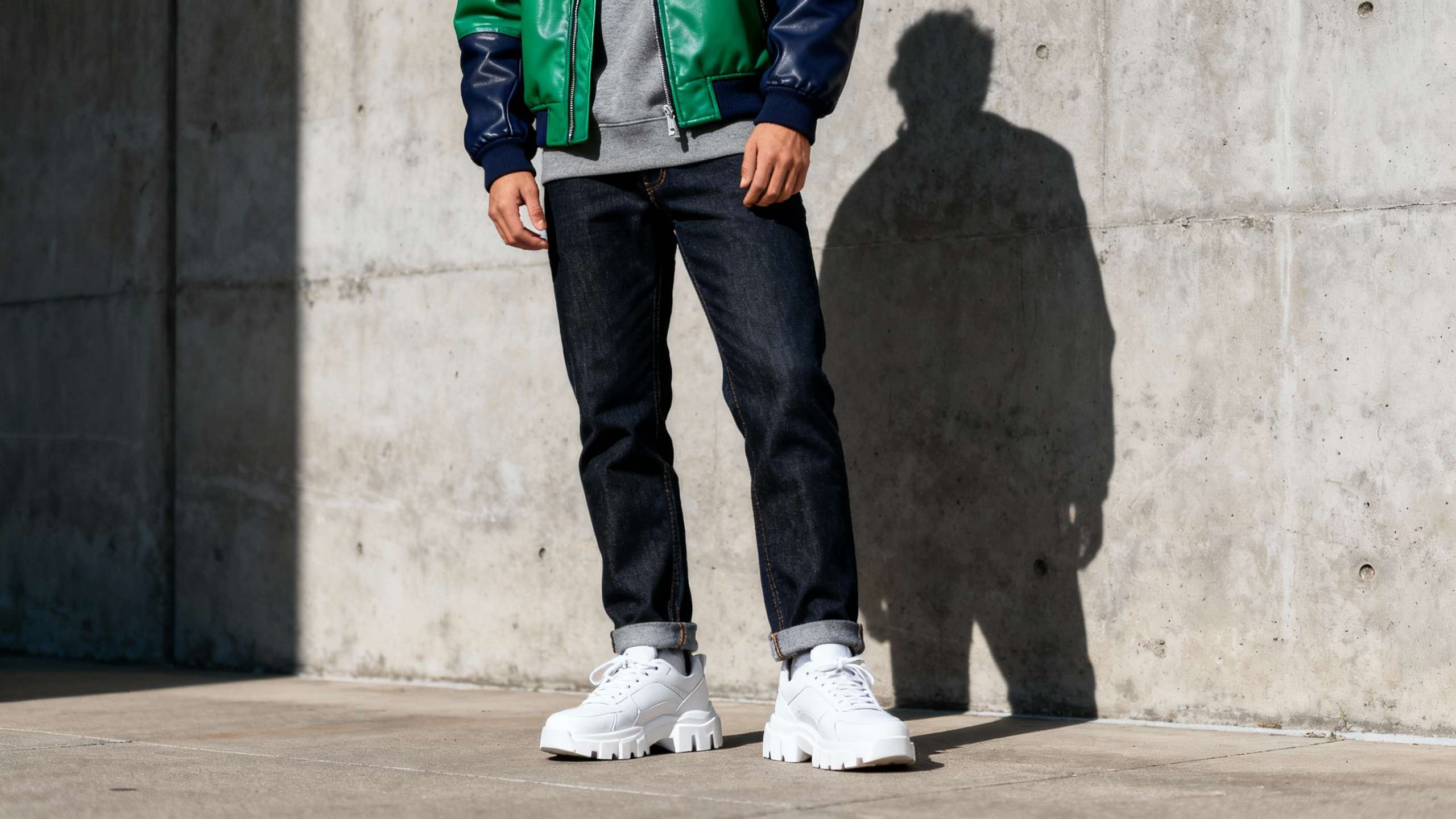 High contrast color blocked jacket designs