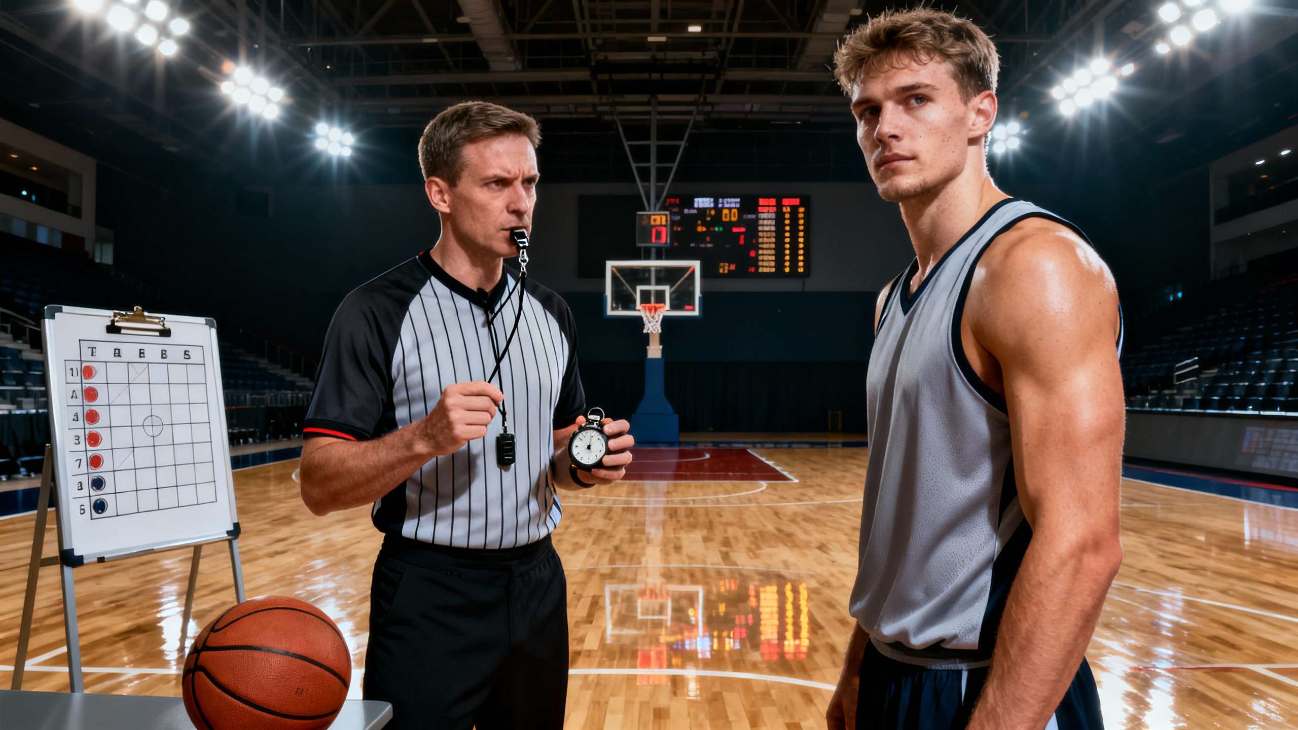 Dark versus light basketball jerseys referee visibility