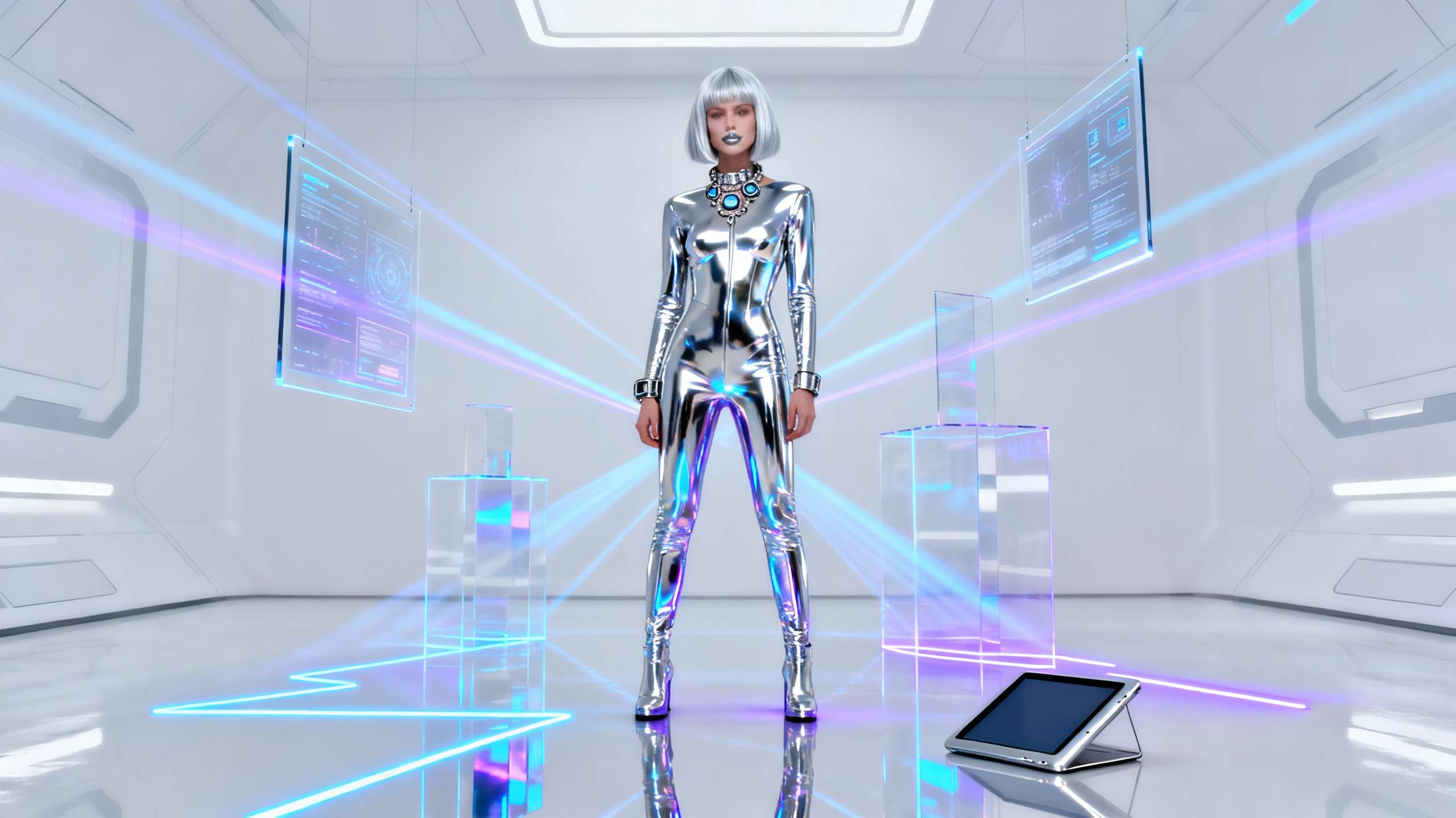 Digital art and futuristic technology fusion