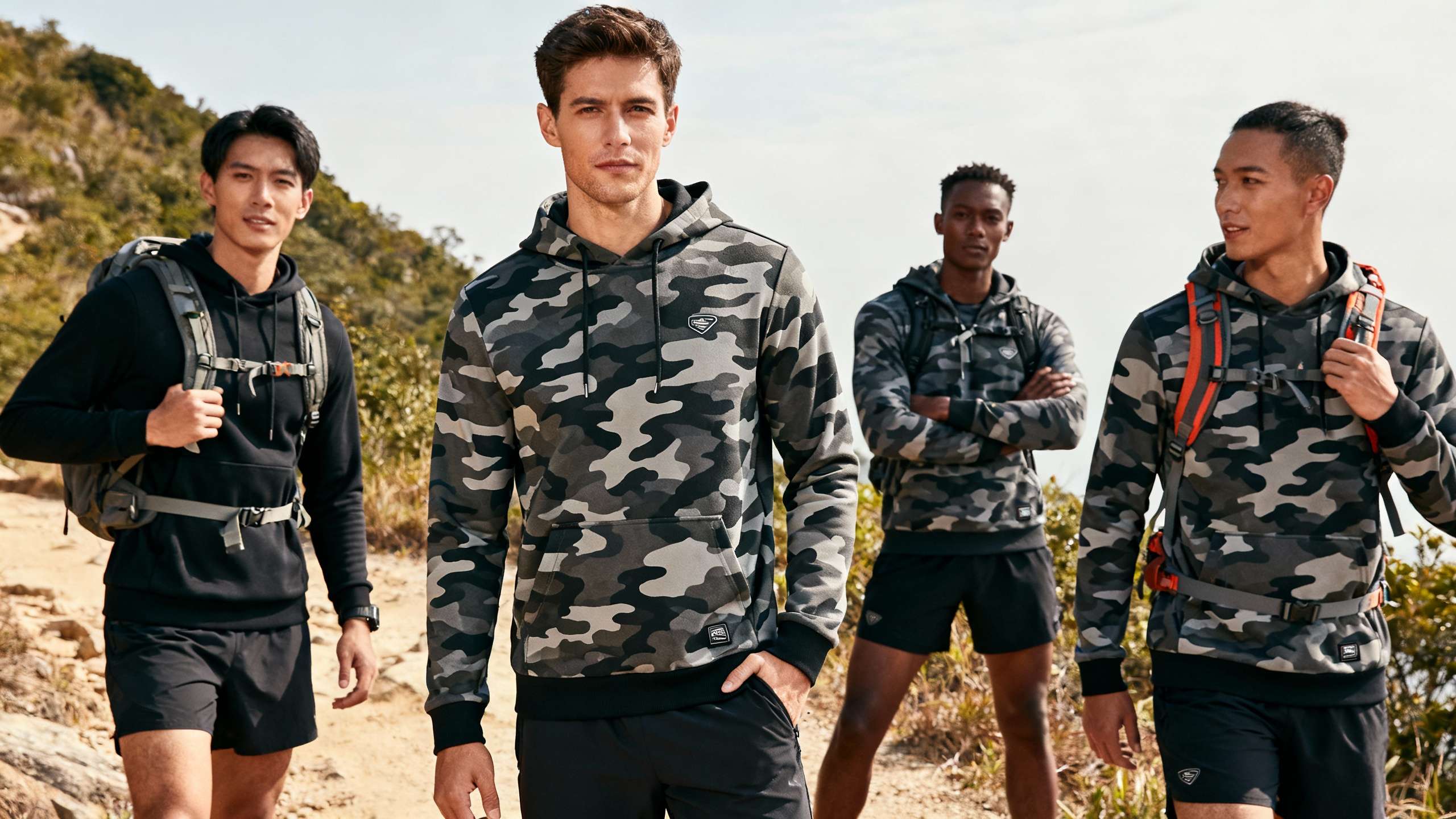 Tactical team gear with digital patterns