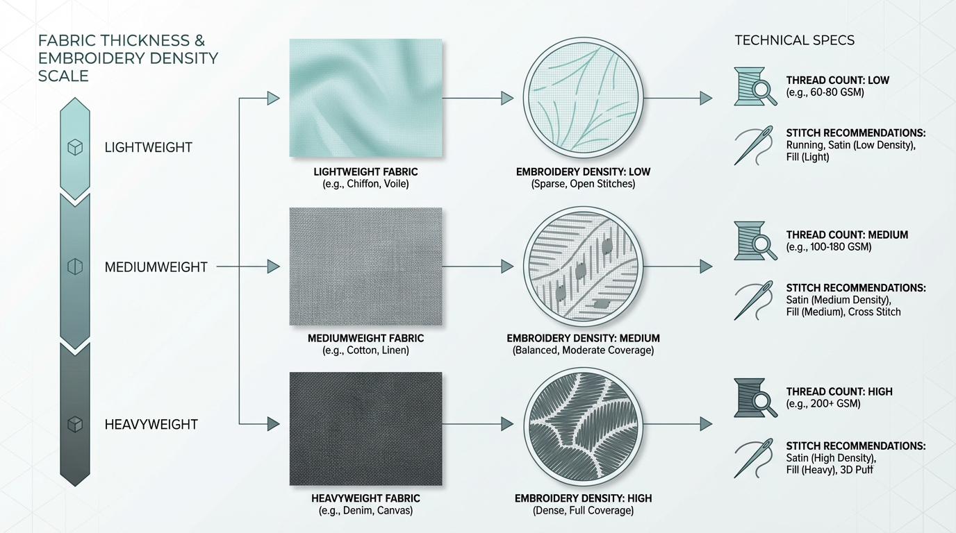 Mastering fabric stretch in performance gear embroidery