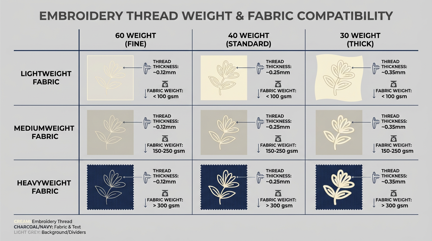 Fabric selection for durable embroidery designs