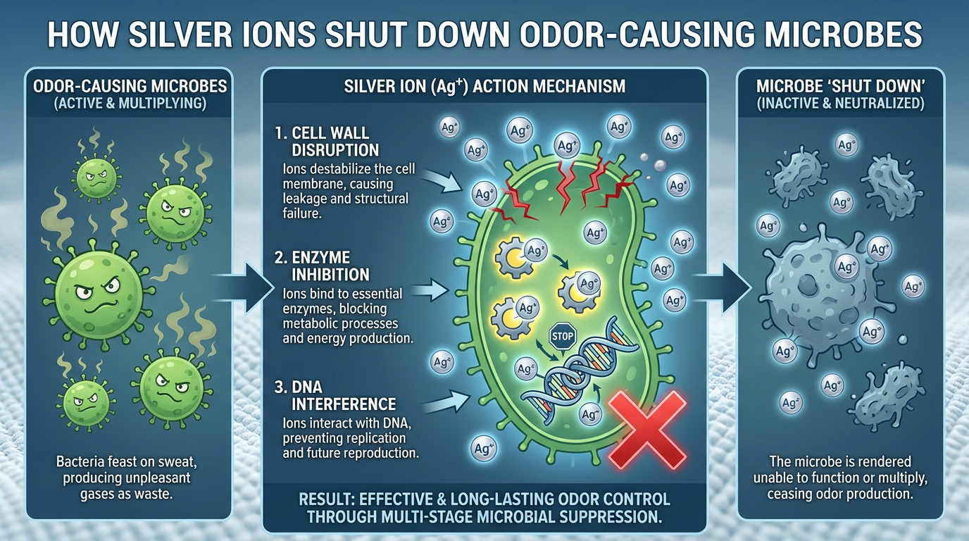 antimicrobial silver socks for odor control