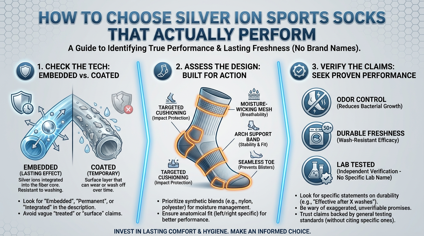 silver nanoparticle textile treatment for running socks
