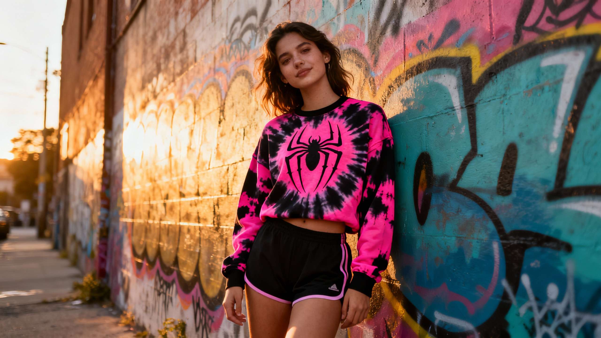Stylish tie-dye fitness apparel for athletes